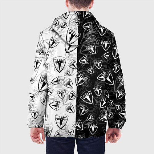 Мужская куртка TESLA BLACK AND WHITE LOGO PATTERN / 3D-Черный – фото 4