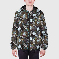 Куртка с капюшоном мужская Мёртвые, цвет: 3D-черный — фото 2
