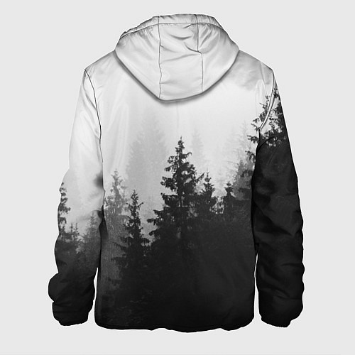 Мужская куртка ЛЕС В ТУМАНЕ, ЧЕРНО БЕЛЫЙ ЛЕС / 3D-Белый – фото 2