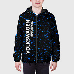 Куртка с капюшоном мужская ФОЛЬКСВАГЕН Autosport Краски, цвет: 3D-черный — фото 2