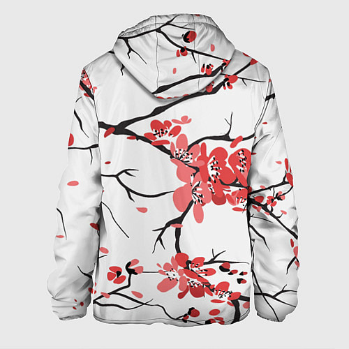 Мужская куртка Распустившиеся цветы / 3D-Белый – фото 2