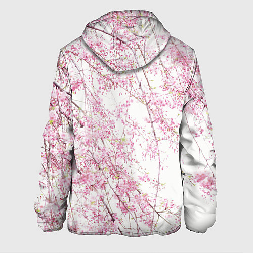 Мужская куртка Розовое цветение / 3D-Белый – фото 2