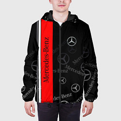 Куртка с капюшоном мужская Mercedes Паттерн, цвет: 3D-черный — фото 2