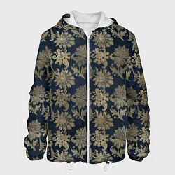 Куртка с капюшоном мужская Классические узоры цветы, цвет: 3D-белый