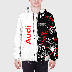 Куртка с капюшоном мужская АУДИ Autosport Паттерн, цвет: 3D-белый — фото 2