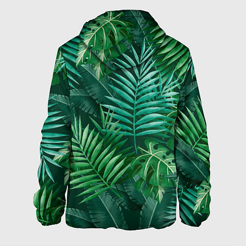 Мужская куртка Tropical plants pattern / 3D-Черный – фото 2