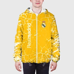 Куртка с капюшоном мужская Реал мадрид, цвет: 3D-белый — фото 2