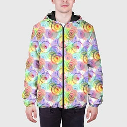 Куртка с капюшоном мужская Просветление Сознания, цвет: 3D-черный — фото 2