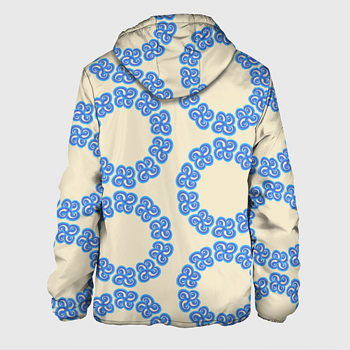Мужская куртка Круговой орнамент из цветка / 3D-Белый – фото 2