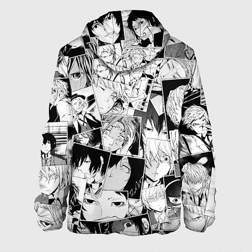 Мужская куртка Bungo Stray Dogs pattern / 3D-Черный – фото 2