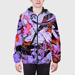 Куртка с капюшоном мужская Color abstraction Pattern Vanguard, цвет: 3D-черный — фото 2