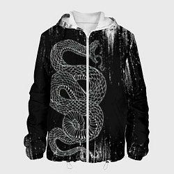 Мужская куртка Snake Краски Змея ЧБ
