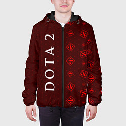 Куртка с капюшоном мужская ДОТА 2 Графика, цвет: 3D-черный — фото 2