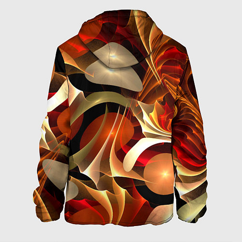 Мужская куртка Абстрактные цифровые спирали / 3D-Белый – фото 2