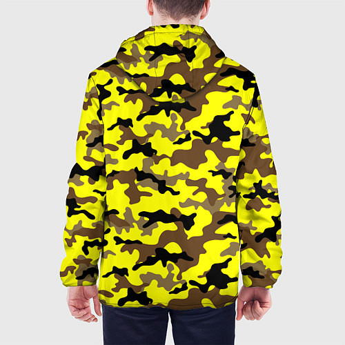 Мужская куртка Камуфляж Жёлто-Коричневый / 3D-Черный – фото 4