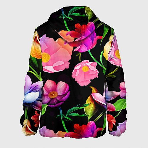 Мужская куртка Цветочный узор Floral pattern / 3D-Белый – фото 2