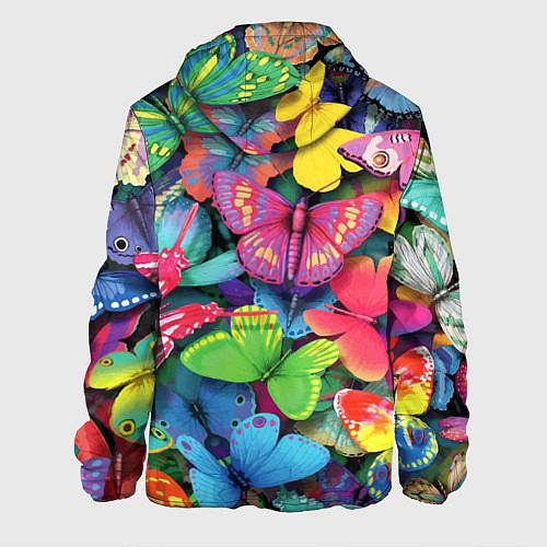 Мужская куртка Стая бабочек Pattern / 3D-Белый – фото 2