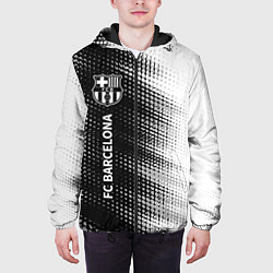 Куртка с капюшоном мужская БАРСЕЛОНА Абстракция Вертикально, цвет: 3D-черный — фото 2