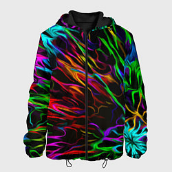 Куртка с капюшоном мужская Neon pattern Vanguard, цвет: 3D-черный