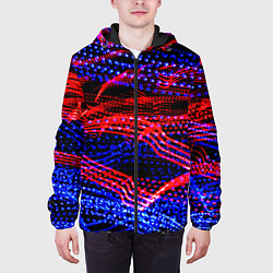 Куртка с капюшоном мужская Neon vanguard pattern 2022, цвет: 3D-черный — фото 2