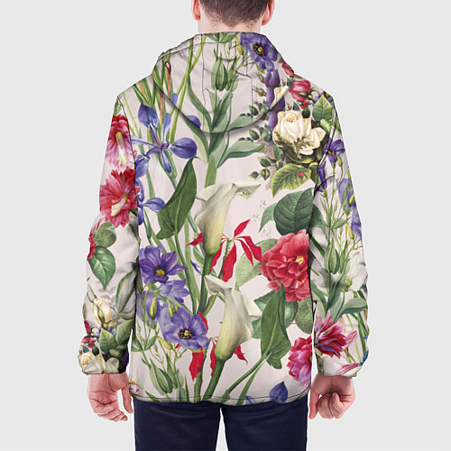 Мужская куртка Цветы Распускающиеся / 3D-Черный – фото 4