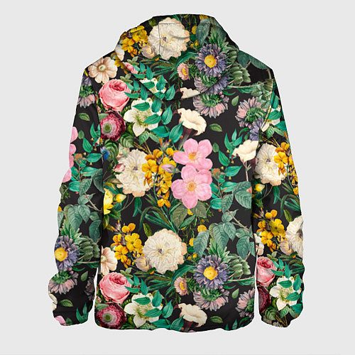 Мужская куртка Паттерн из летних цветов Summer Flowers Pattern / 3D-Белый – фото 2