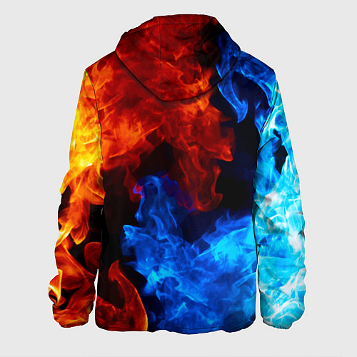 Мужская куртка Огонь - Вода Инь - Янь / 3D-Белый – фото 2