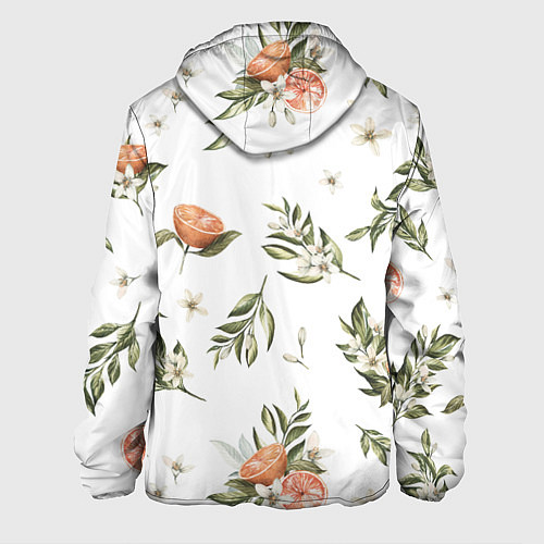 Мужская куртка Цветы Цитрусовых Мандарин / 3D-Белый – фото 2
