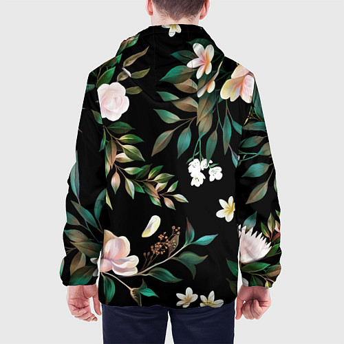 Мужская куртка Цветы Полуночный Сад / 3D-Черный – фото 4