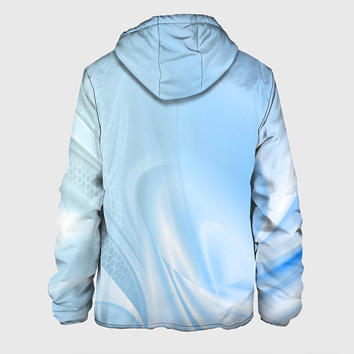 Мужская куртка Голубые завихрения / 3D-Белый – фото 2