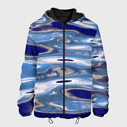 Куртка с капюшоном мужская Волна Тихий океан, цвет: 3D-черный