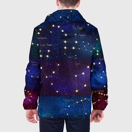 Мужская куртка Самые известные созвездия Северного полушария лето / 3D-Черный – фото 4