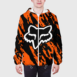 Куртка с капюшоном мужская FOX MOTOCROSS ORANGE, цвет: 3D-белый — фото 2