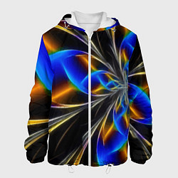 Куртка с капюшоном мужская Neon vanguard pattern Fashion 2023, цвет: 3D-белый