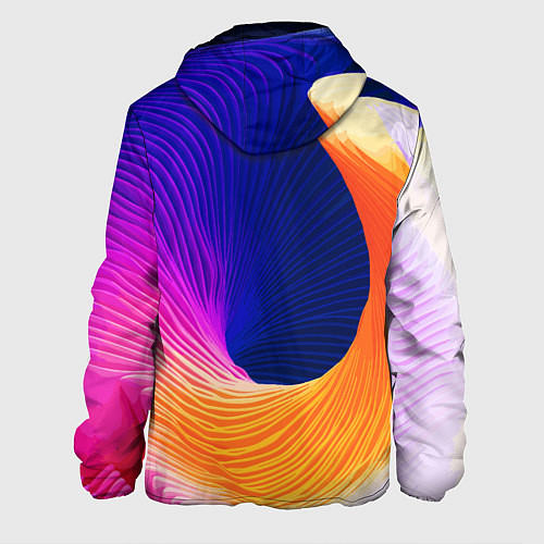 Мужская куртка Цветная волна Summer / 3D-Белый – фото 2