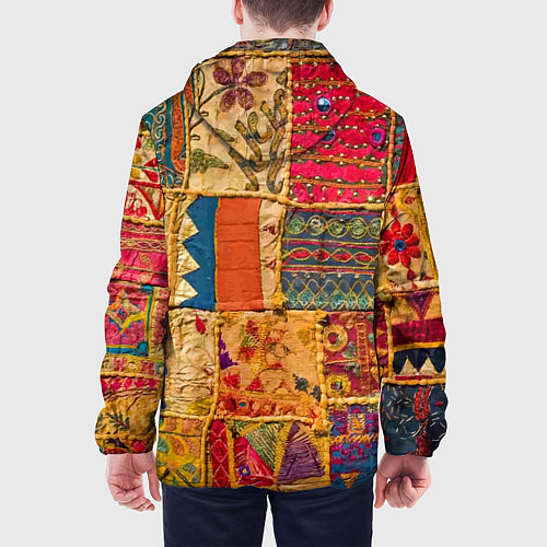 Мужская куртка Пэчворк Лоскутное одеяло Patchwork Quilt / 3D-Черный – фото 4