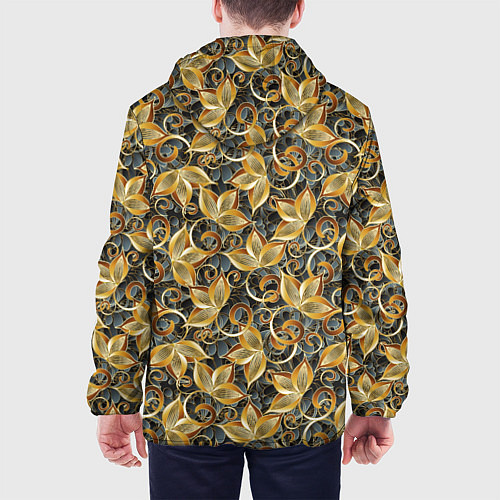 Мужская куртка Текстурные узоры / 3D-Черный – фото 4