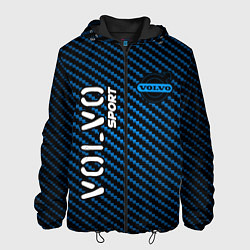 Куртка с капюшоном мужская VOLVO Volvo Sport Карбон, цвет: 3D-черный