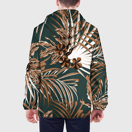 Мужская куртка Цветы Приглушённые Тропики / 3D-Черный – фото 4