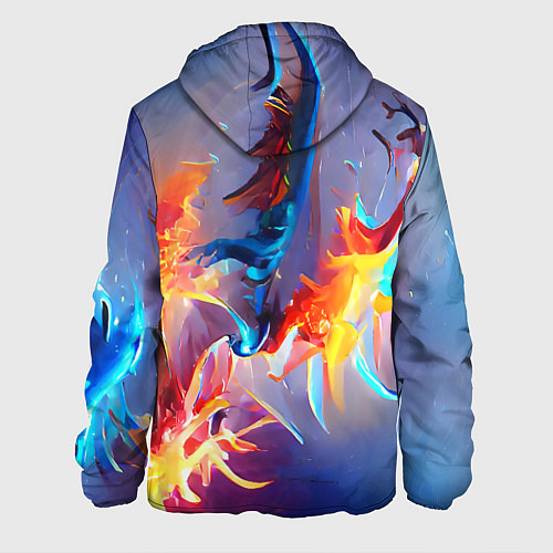 Мужская куртка Замерзшее пламя / 3D-Белый – фото 2