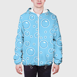 Куртка с капюшоном мужская В пузырях, цвет: 3D-белый — фото 2