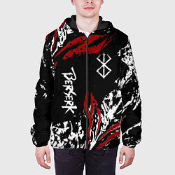 Куртка с капюшоном мужская BERSERK BLACK MASK - БЕРСЕРК ЧЁРНАЯ МАСКА, цвет: 3D-черный — фото 2