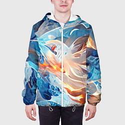 Куртка с капюшоном мужская Ice & flame, цвет: 3D-белый — фото 2