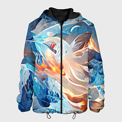 Куртка с капюшоном мужская Ice & flame, цвет: 3D-черный