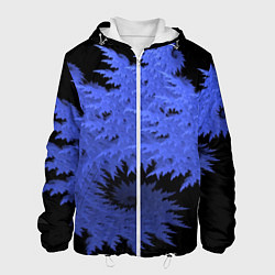 Куртка с капюшоном мужская Абстрактный морозный узор Abstract frost pattern, цвет: 3D-белый