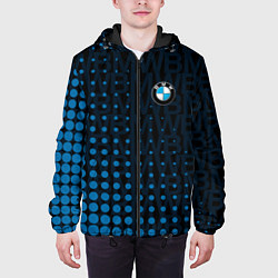 Куртка с капюшоном мужская Bmw Паттерн, цвет: 3D-черный — фото 2