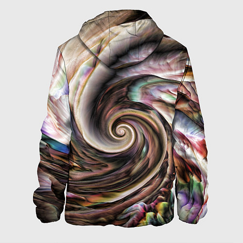 Мужская куртка Картина-абстракция Ураган / 3D-Белый – фото 2