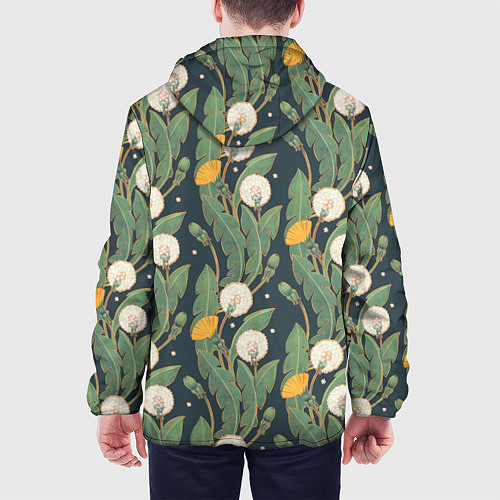 Мужская куртка Цветение одуванчиков / 3D-Черный – фото 4