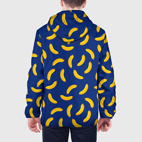 Мужская куртка Banana style Банана стайл, веселый банановый патте / 3D-Черный – фото 4