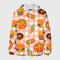 Мужская куртка PIZZA DONUT BURGER FRIES ICE CREAM pattern